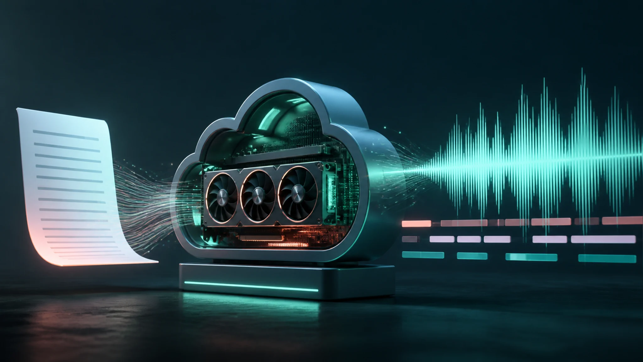云端 GPU 配音生成过程